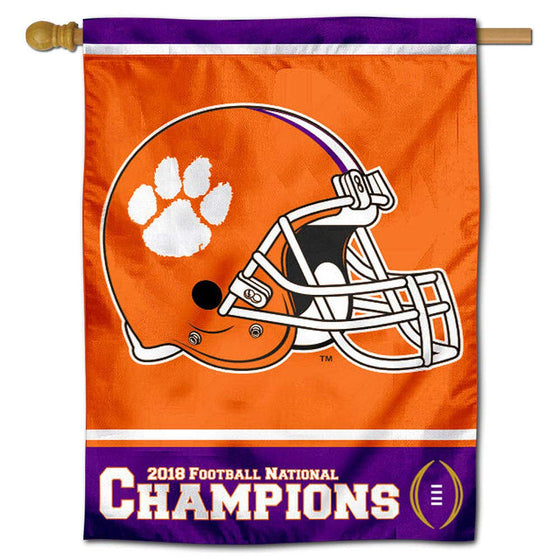 Clemson Tigers 2018 Football National Champions House Flag Banner