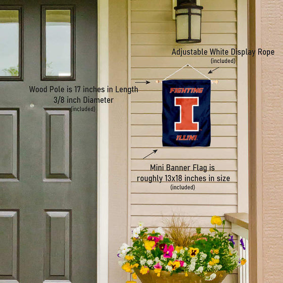 Illinois Fighting Illini Banner for Windows Doors and Walls