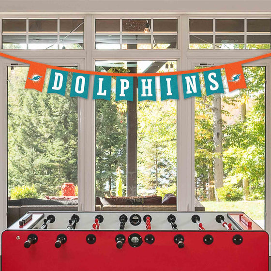 WinCraft Miami Dolphins Banner String Pennant Flags