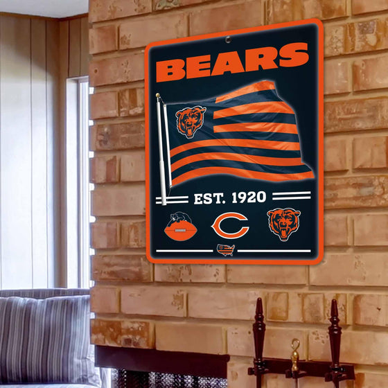 WinCraft Chicago Bears Americana Banner Flag Sign