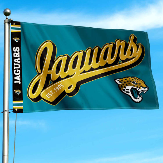 WinCraft Jacksonville Jaguars Script Logo Premium Flag