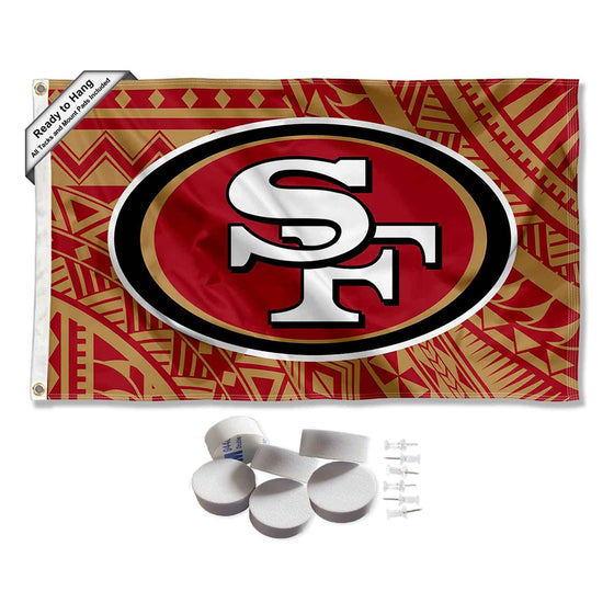 San Francisco 49ers Samoan Banner and Tapestry Wall Tack Pads