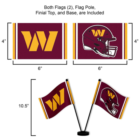 WinCraft Washington Commanders Desk and Table Top Flags