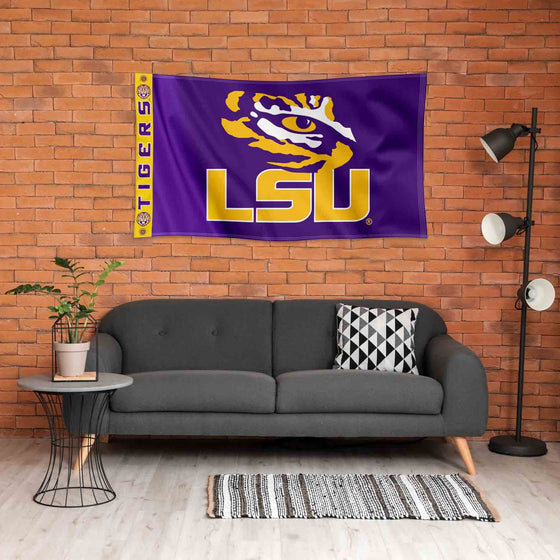 College Flags & Banners Co. Louisiana State LSU Tigers Printed Header 3x5 Foot Banner Flag