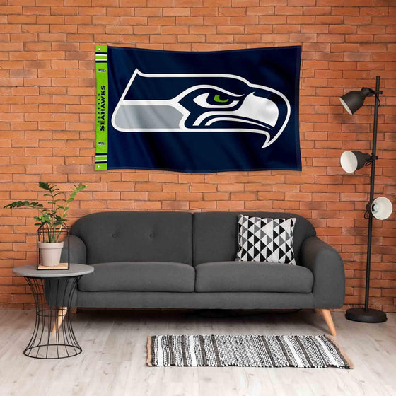 WinCraft Seattle Seahawks Printed Header 3x5 Foot Banner Flag