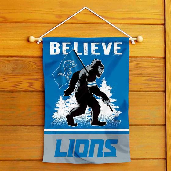 WinCraft Detroit Lions Bigfoot Sasquatch Believe Yard Garden Banner Flag