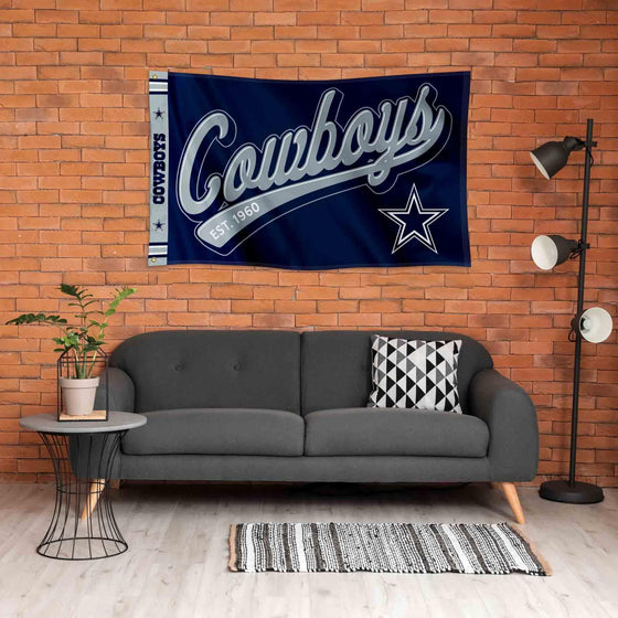 WinCraft Dallas Cowboys Script Logo Premium Flag