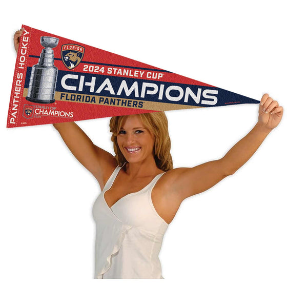 WinCraft Florida Panthers 2024 Stanley Cup Champions Pennant Flag