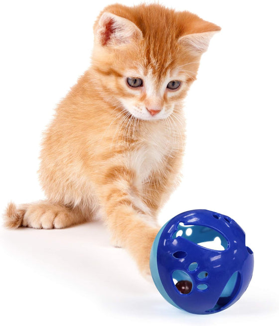 Cat Ball Bell Toy Blue