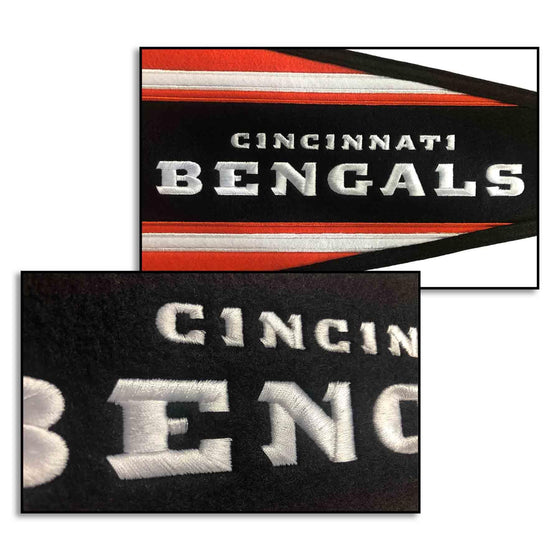 Cincinnati Bengals Embroidered and Sewn Pennant