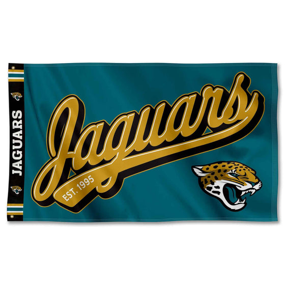 WinCraft Jacksonville Jaguars Script Logo Premium Flag