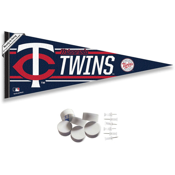 Minnesota Twins Pennant Banner and Wall Tack Pads