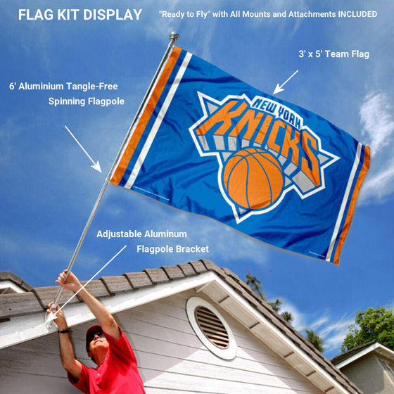 WinCraft New York Knicks Flag Pole and Bracket Set