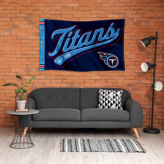 WinCraft Tennessee Titans Script Logo Premium Flag