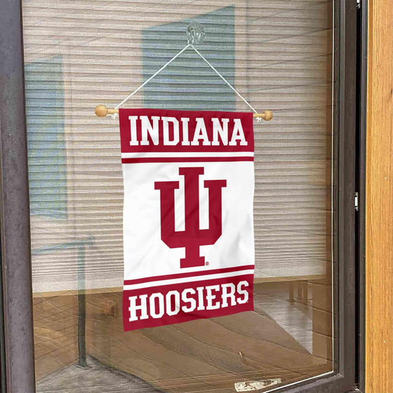 College Flags & Banners Co. Indiana Hoosiers Window Wall Banner Hanging Flag with Suction Cup