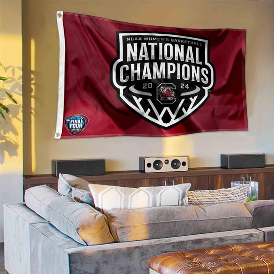 WinCraft South Carolina Gamecocks Womens Basketball National Champions 2024 Flag 3x5 Banner