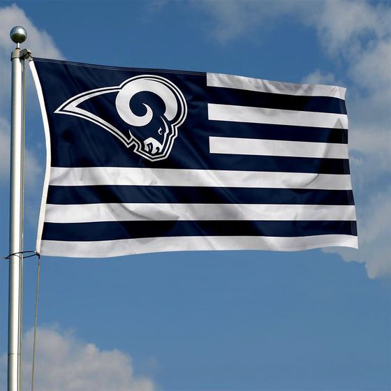 WinCraft Los Angeles Rams Nation Americana Flag Outdoor Indoor 3x5 Foot Banner