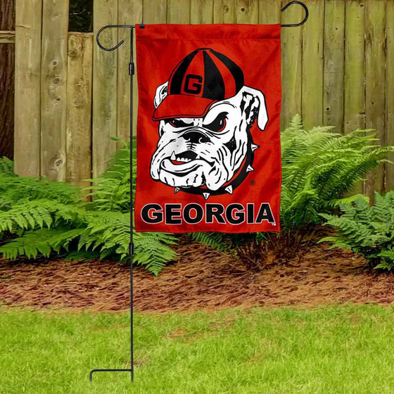 Georgia Bulldogs Garden Banner Flag with Stand Pole Holder