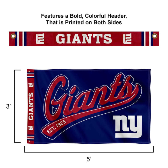 WinCraft New York Giants Script Logo Premium Flag