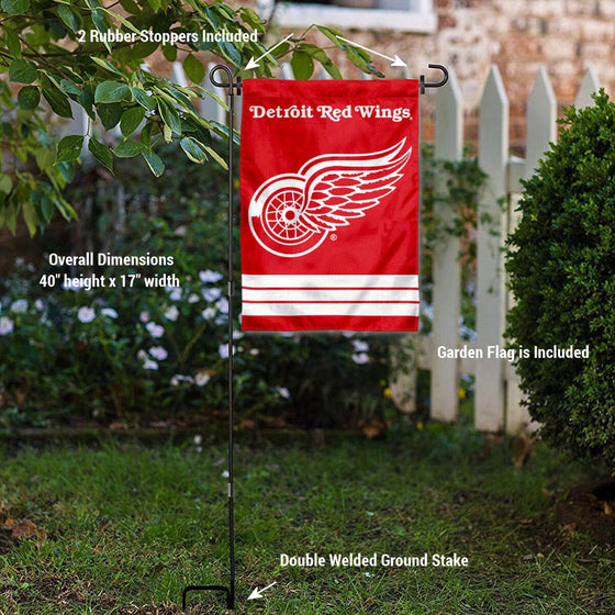 Detroit Red Wings Garden Flag with Stand Holder