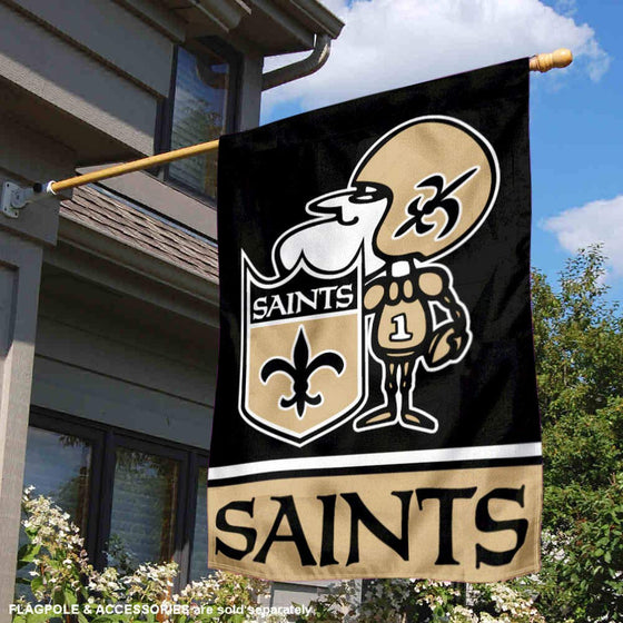 WinCraft New Orleans Saints Sir Saint Mascot Double Sided House Flag