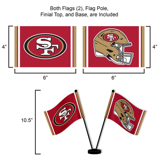 WinCraft San Francisco 49ers Desk and Table Top Flags