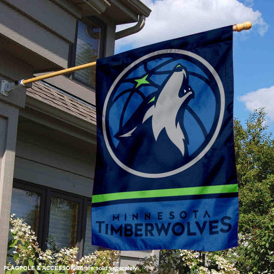 WinCraft Minnesota Timberwolves Double Sided House Banner Flag