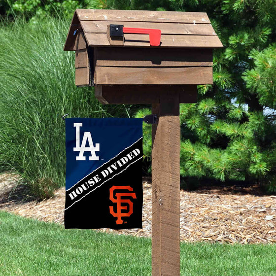 WinCraft House Divided Dodgers and Giants Double Sided Garden Flag