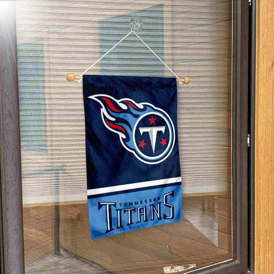 Tennessee Titans Banner Window Wall Hanging Flag with Suction Cup