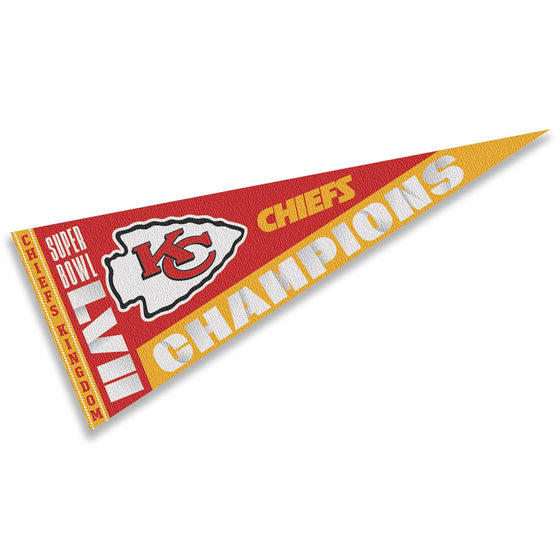 WinCraft Kansas City Chiefs Super Bowl LVII 2022 2023 Champions Full Size Pennant