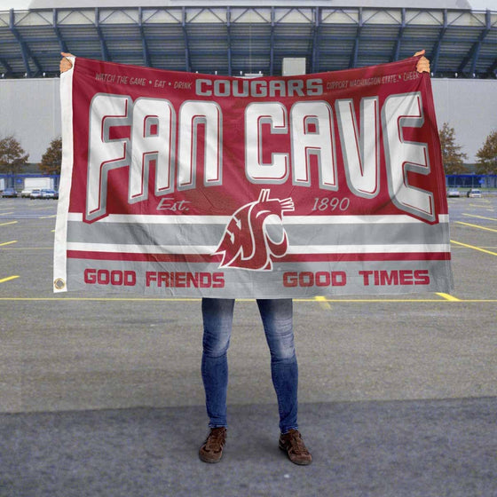 Washington State Cougars Fan Man Cave Banner Flag