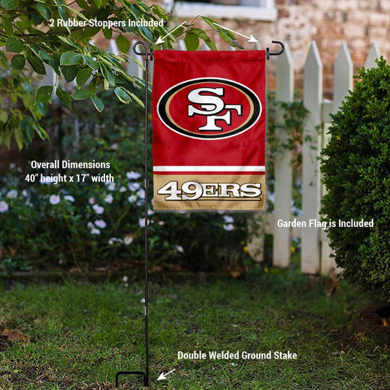 WinCraft San Francisco 49ers Garden Flag with Stand Holder