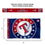 WinCraft Texas Rangers Printed Header Flag 3x5 Banner