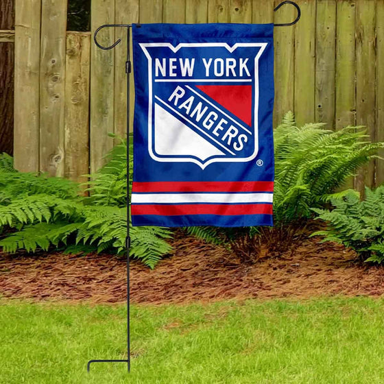 WinCraft New York Rangers Garden Flag and Pole Stand Mount Holder