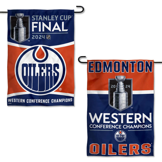 WinCraft Edmonton Oilers Stanley Cup 2024 Final Double Sided Garden Banner Flag