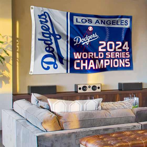 WinCraft Los Angeles Dodgers World Champions 2024 3x5 Foot Grommet Banner Flag