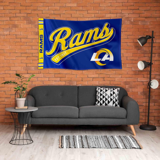 WinCraft Los Angeles Rams Script Logo Premium Flag