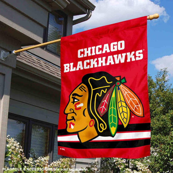 WinCraft Chicago Blackhawks Red Two Sided House Flag