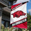 Arkansas Razorbacks White Panel Banner Flag