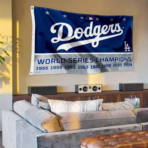 WinCraft Los Angeles Dodgers 8 Time World Champions Series 3x5 Flag