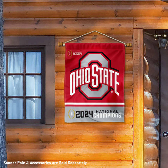 Ohio State Buckeyes Champions 2024 House Banner Flag