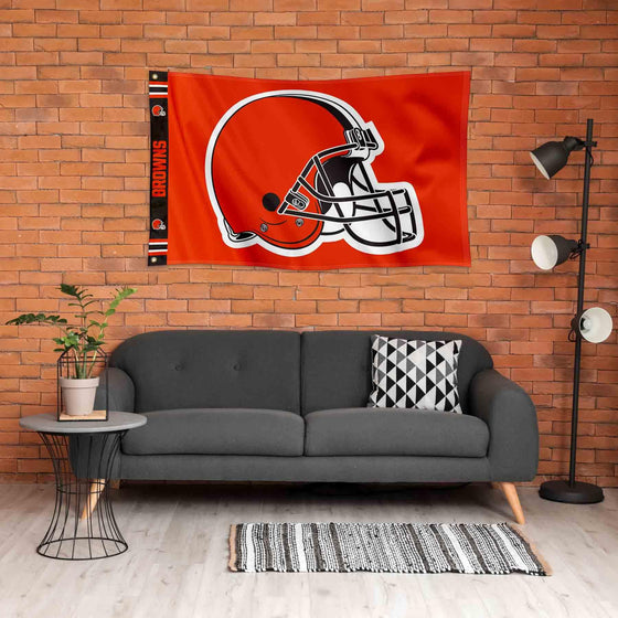 WinCraft Cleveland Browns Printed Header 3x5 Foot Banner Flag