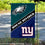 WinCraft House Divided Eagles and Giants Double Sided Garden Flag