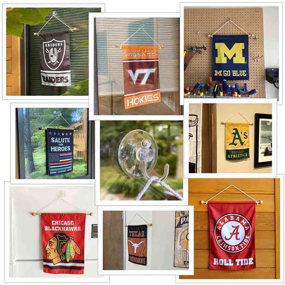 College Flags & Banners Co. Indiana Hoosiers Window Wall Banner Hanging Flag with Suction Cup