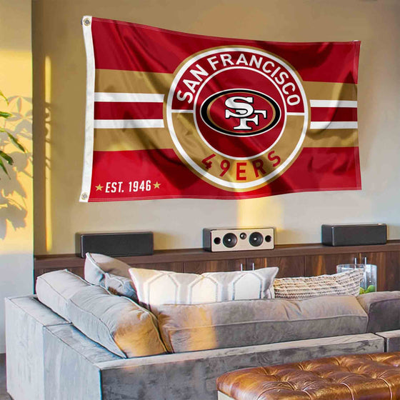 San Francisco 49ers Patch Button Banner and Tapestry Wall Tack Pads