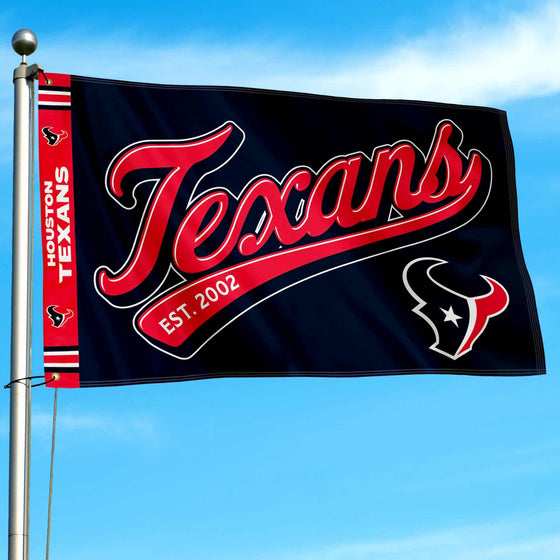 WinCraft Houston Texans Script Logo Premium Flag