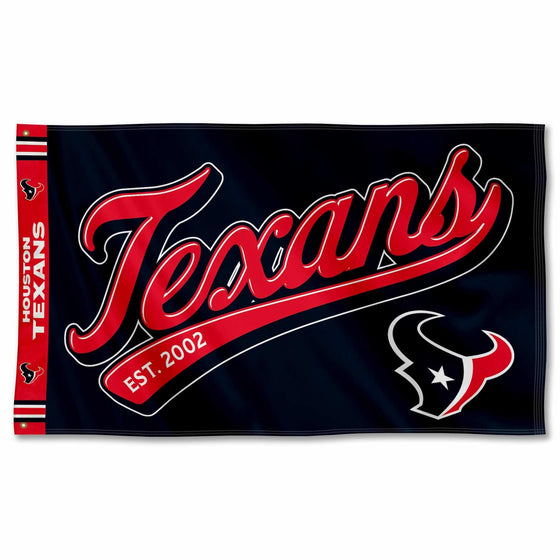 WinCraft Houston Texans Script Logo Premium Flag