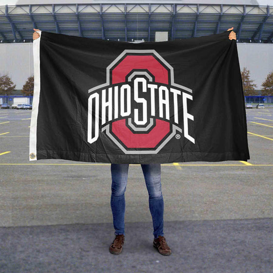 College Flags & Banners Co. Ohio State Buckeyes Black Flag