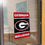 College Flags & Banners Co. Georgia Bulldogs Window Wall Banner Hanging Flag with Suction Cup