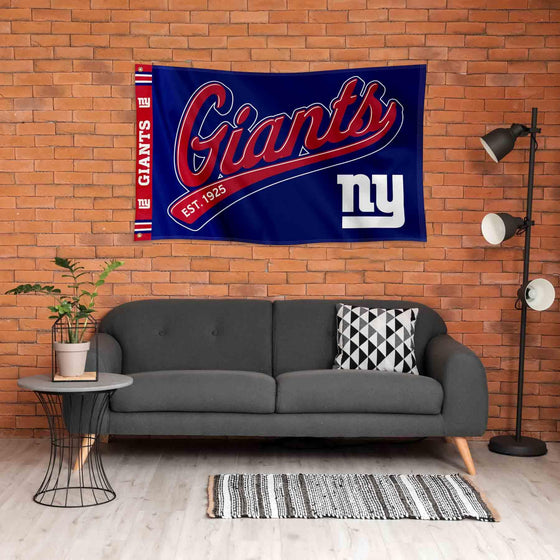 WinCraft New York Giants Script Logo Premium Flag